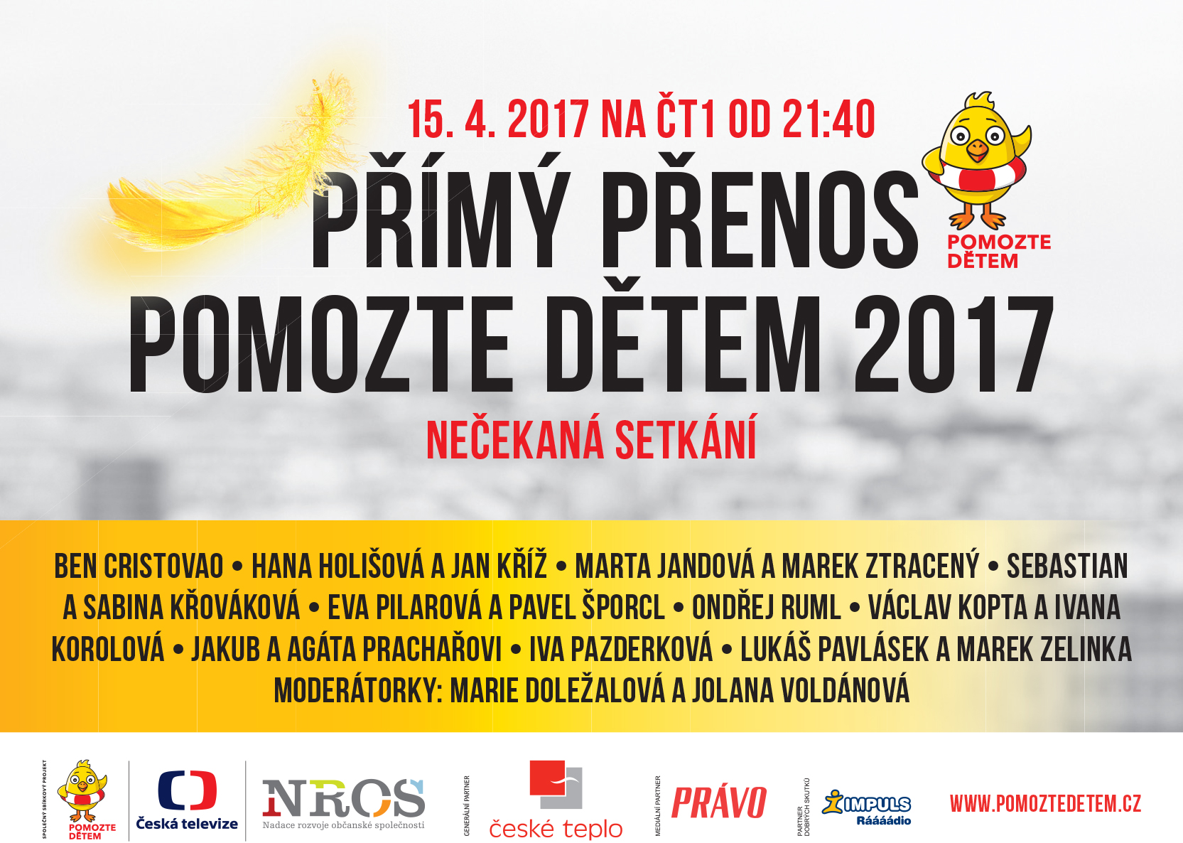 Přímý přenos benefice Pomozte dětem 2017